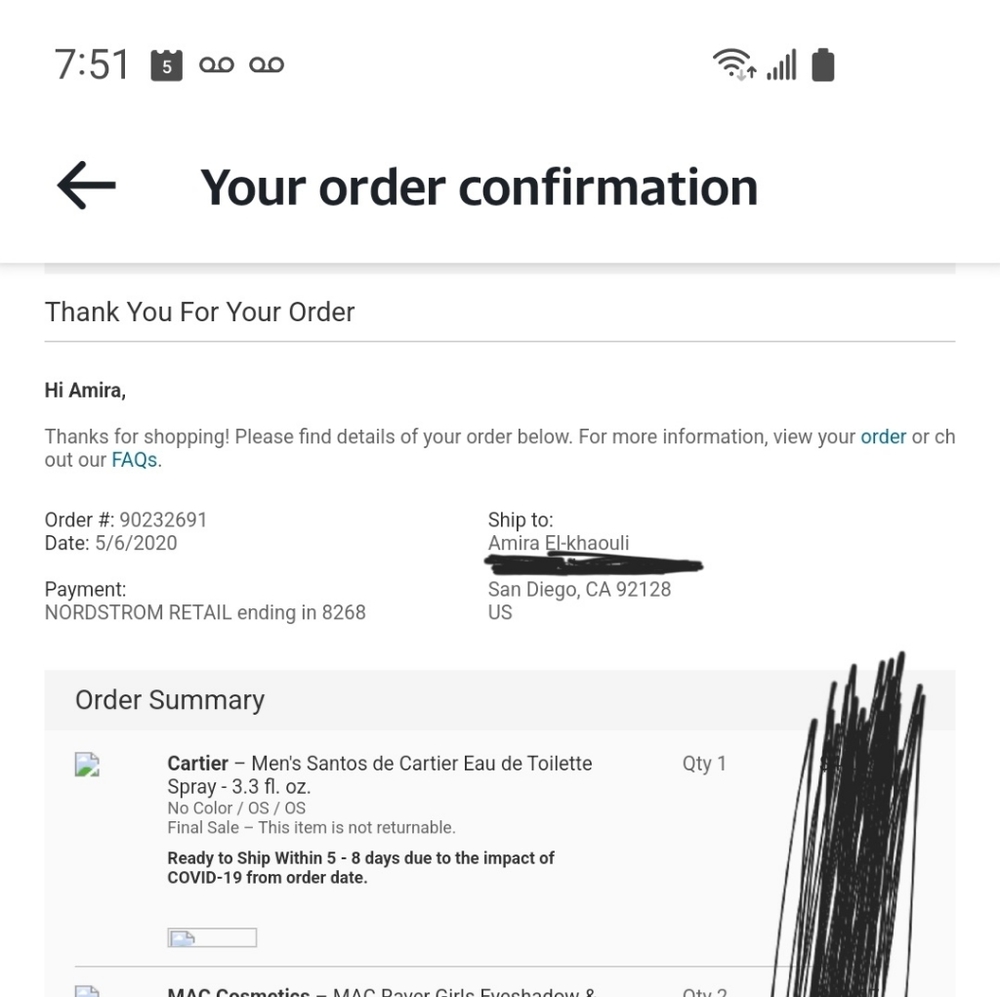 Proof of receipt